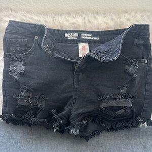 Mossimo Supply Co. Black High Waist Denim Shorts